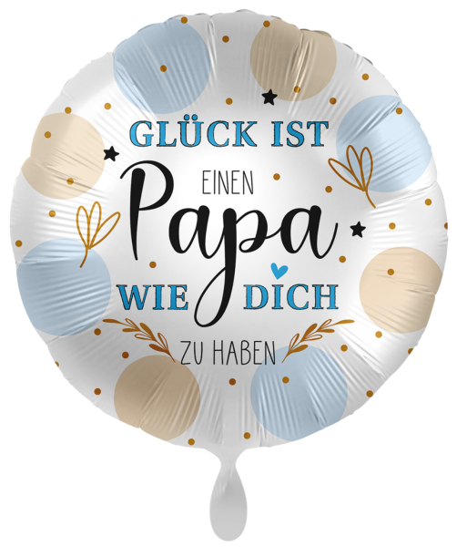 XL Folienballon Jumbo - Glück ist es einen Papa wie dich zu haben! - ø 71cm